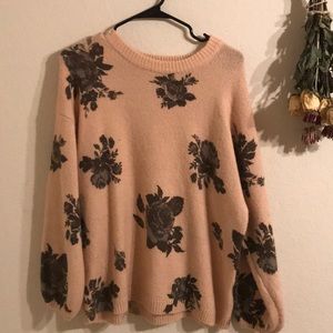 Cozy floral sweater